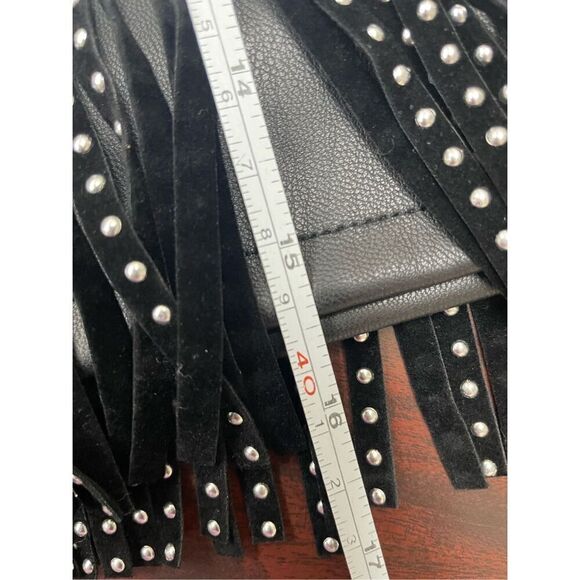 Sincerely Jules Black Studded Fringe Skirt Size Small - Picture 10 of 10